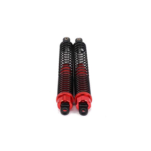 Shock Absorber Damper 130mm Oil Adjustable Alloy Aluminum for RC Car 1/10 Crawler Truck Upgraded Hop-Up Parts HPI HSP Traxxas Losi Axial Tamiya Redcat Himoto Losi(Green) - color: Red