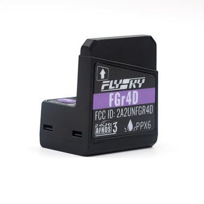 Flysky FGr4D 2.4G 4CH AFHDS 3 Waterproof PPX6 Receiver Dual Antenna | PWM PPM i-BUS2 S.Bus i-Bus Output For Noble NB4 PL18 EL18 Transmitter RC Car Boat