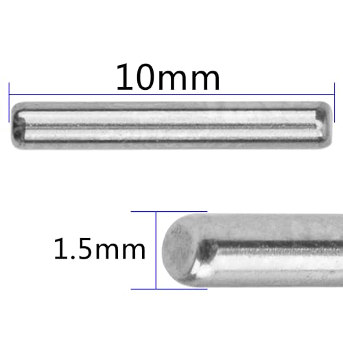 50Pcs Vgoohobby 1.5x10mm Dowel Pin Hex Wheel Hub Nut Pins Hinge pin Compatible with WPL Wltoys 124017 12428 HBX MJX Hyper Go 1/12 1/14 1/16 RC Car