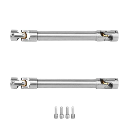 Universal Joint Stainless Steel Drive Shaft for 1/10 RC Crawler TRX4 TRX6 Axial SCX10 II RBX10 RR10 Wraith Capra D90 Redcat GEN8 (M+M)