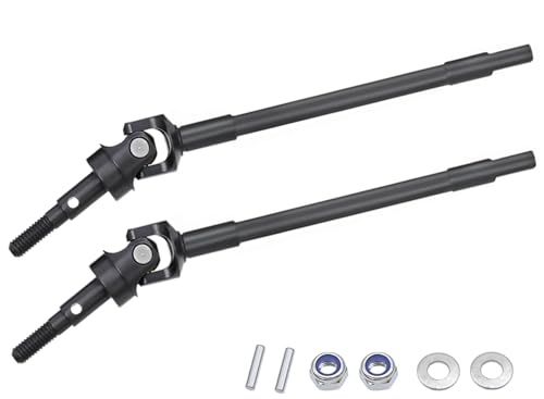 Complete Aluminum Front & Rear Axle Set for Axial SCX10 RC4WD D90, 1/10 Scale RC Crawler Upgrade, with Enhanced Steel Axle Shafts(Titanium)