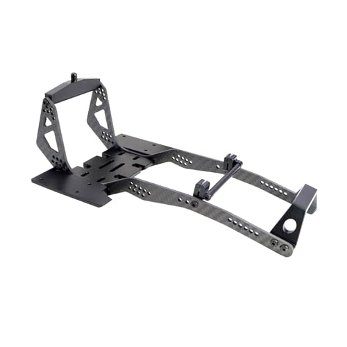 High Clearance Carbon LCG Chassis Kit Fiber Carbon Rails Body Mount Front Rear Chassis Brace Skid Plate Sliders Upgrade Parts (Chassis Kit)