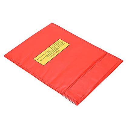 LiPo Battery Explosion Proof Bag, Fireproof Nylon Charging & Storage Bag, Lithium Battery Safe Guard for Safe Storage, e Pouch for Charging Portability - size: Red
