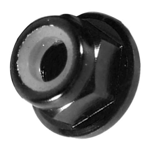 Insert Lock Nuts – Aluminum Alloy Hex Flanged Nylon Lock Nuts,Avoid Loosening Hardware Fasteners for RC Car Truck Crawler Wheels(M4,Black)(Black-M3) - color: Black-M3