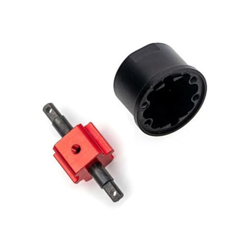 Metal Differential Locker Spool Lock Straight Shaft with Shell RC Ungraded Parts for TRAXXAS Slash Rustler 1/10 4WD 4x4 HuanQi 727 Off-Road RC Car, Black - color: Black