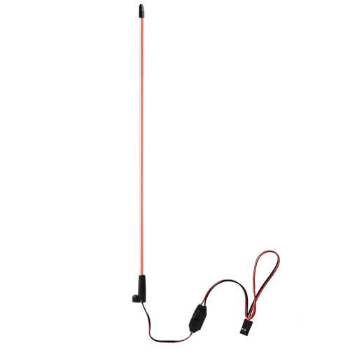 Flexible LED RC Antenna Light, Cuttable RC Antenna Tube with LED Strip Whip Lights, Easy Plug-and-Play, Illuminated RC Glow Antenna for RC Cars Boats Night Racing, Flame Red - color: Flame Red