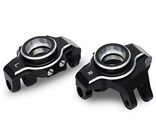 Treal Aluminum 7075 Front Steering Knuckles for Axial RBX10 Ryft - color: Black