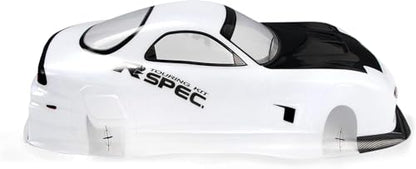1/10 Scale RC Painted Drift Racing Touring OnRoad Car Body Shell, No Cut, 1:10 Scale, RX7 White (Body Shell Only) - style: Body Shell Only