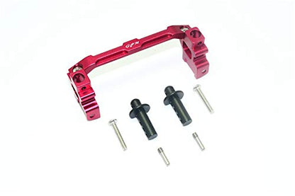 GPM For Traxxas TRX-4 Defender/Tactical Unit/Ford Upgrade Parts Aluminum Front Adjustable Body Mount & Post - 7Pc Set Red