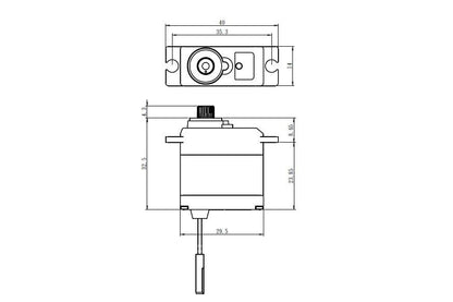 Savox SW-0250MGP - SW-0250MG Waterproof Micro Digital Servo, 0.11sec / 69oz