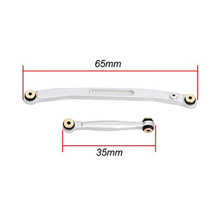 Aluminum Steering Linkage Steering Link for 1/24 Axial SCX24 RC Crawler Car Upgrades (Silver) - color: Silver