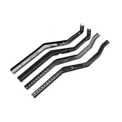 Rc Frame Chassis Parts For Axial For Scx10 III Metal Chassis Frame Rails Adjustable Wheelbase Kit 4PCS Set Rc Car Parts Accessories Upgrades Replacement Repair(Black) - color: Black