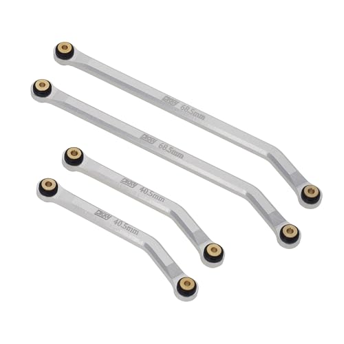 DKKY CNC Aluminum High Clearance for 1/24 RC Crawler LWB 133.5mm Axial SCX24 AXI90081 Deadbolt AXI00004 B17 Upgrades (Silver) - color: Silver