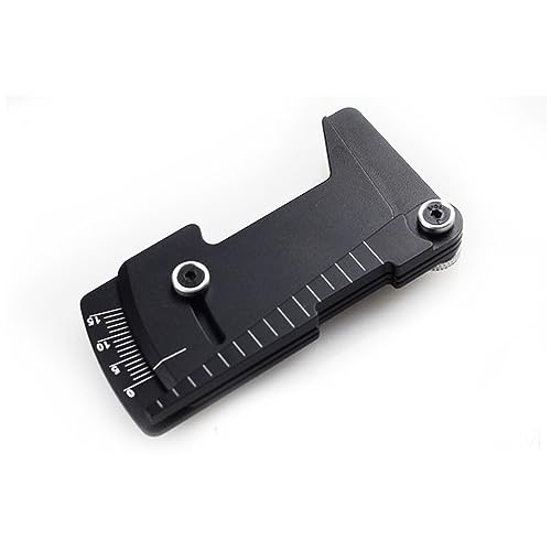 KingVal Metal Adjustable Ruler 15 Degrees RC Car Wheel Tire Camber Gauge Height Measuring Tool Compatible with 1/10 RC Car (Black) - color: Black