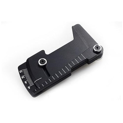 KingVal Metal Adjustable Ruler 15 Degrees RC Car Wheel Tire Camber Gauge Height Measuring Tool Compatible with 1/10 RC Car (Black) - color: Black