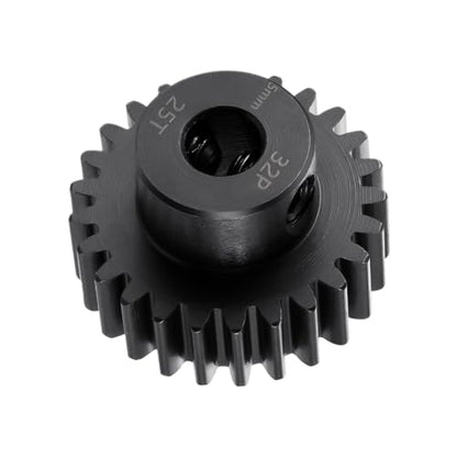 Steel 32P 5mm Pinion Gear 25T Motor Gears for 1/10 1/8 RC Car Parts - size: 25T