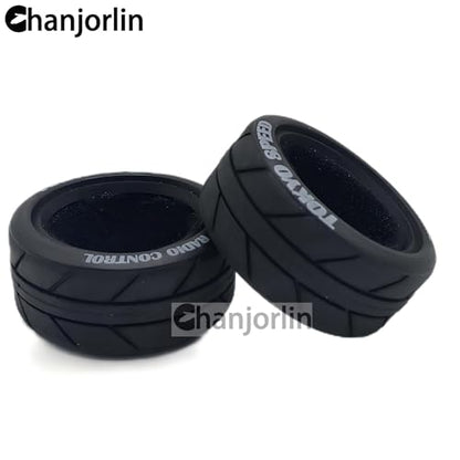 1/10 RC On Road Tires OD 2.56" Soft Rubber Rally Racing Tyres For 1:10 Street Touring Drift Car Tamiya TT01 TT02 XV01 TA06 A959 PTG2 HPI KYOSHO HSP PTG2 Traxxas RC On-Road Wheels 4PCS