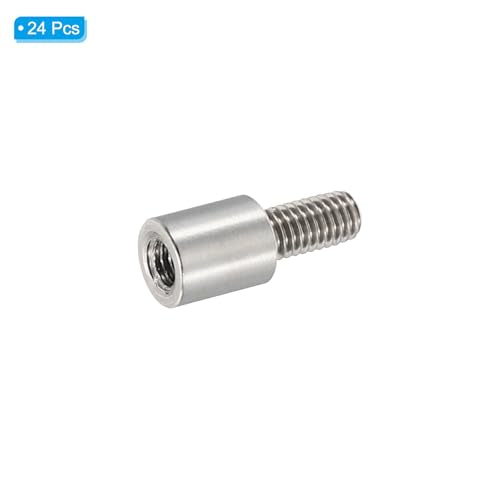 PATIKIL 24pcs M3 Standoffs, M3 7+6mm Spacer Standoffs Steel Threaded Standoffs Screws Kit 3mm ID 5mm OD Metric Male Female Thread Adapters for Circuit Board PCB RC Drones Motherboard - size: 7+6mm L