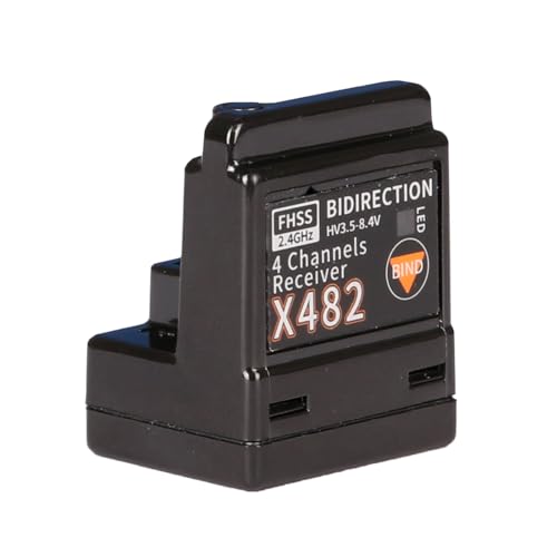 Receiver X482 2.4GHz 4CH FHSS 8.4V High Voltage Internal Antenna Compatible with SANWA FH3/FH4T Transmitter for RC car,Truck,Rock Crawler and Boats (X482 Receiver) - color: X482