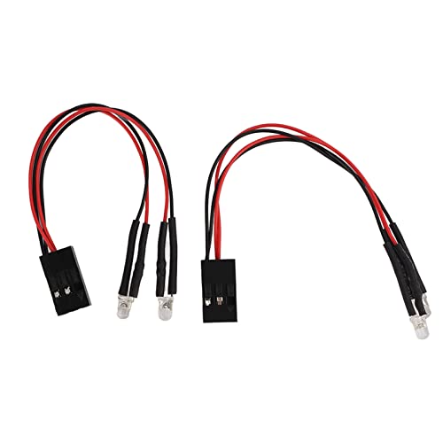 RC Car LED Light Kit, 2Pcs Universal Modified LED Light for Axial Scx24 for 1/24 1/18 Scale Remote Control Car White Light