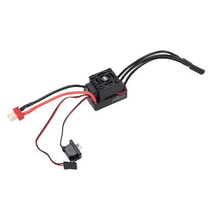 Rainproof Brushless ESC with Cooling Fan, Smooth Control for 1/10 1/12 /14 RC Cars, AllWeather Ready for RC Car Enthusiasts
