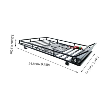 Car Roof Luggage Rack Led Lights Crawler Compatible Storage Bracket for Vehicle Accessories and Lightweight Design for and Organization - size: 24.80X14.10X2.30CM