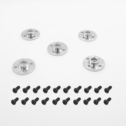 5PCS Aluminum Alloy Servo Arm Servo Horn 25T Standard Servo Disc with M3 Screws for RC Car Truck Boat Robot Helicopter DIY Model Toy Parts (Silver) - color: Silver