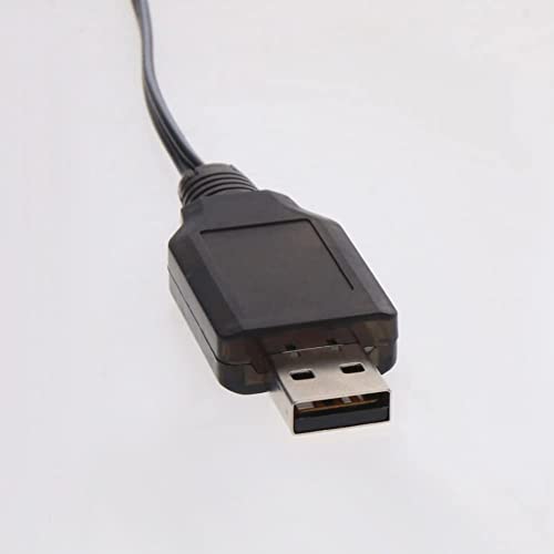 Heyiarbeit 2Pcs SM-2P Nickel Cadmium Nickel Hydrogen USB Charging Cable USB Charger Power Adapter Cable 8.4V for RC Car Ni-MH Ni-CD Battery Black - size: SM-2P 2Pcs
