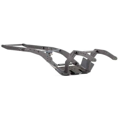 High Clearance V3 Carbon Fiber LCG Chassis Kit for 1/10 RC Crawler Comp Rig | 26° Skid Angle and LCG Design, with Delrin Skid Plate, 70mm Aluminum Carrier Bearing and 3D Printed Rock Sliders