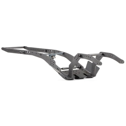 High Clearance V3 Carbon Fiber LCG Chassis Kit for 1/10 RC Crawler Comp Rig | 26° Skid Angle and LCG Design, with Delrin Skid Plate, 70mm Aluminum Carrier Bearing and 3D Printed Rock Sliders