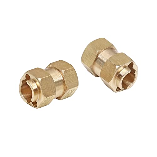 Brass Wheel Hex Hub 10mm(+6mm) Extenders Adaptor Set for 1/18 TRX4M Redcat Ascent18 Upgrade Parts RC Crawler Car