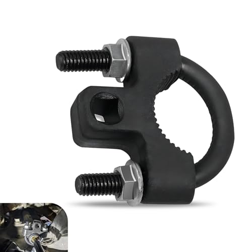 Car Inner Tie Rod Installation Tool, U-shaped Serration Anti-slip Wrench, Anti-rust Steering Linkage Removal Wrench, Universal Steering System Repair Accessory for Cars Trucks SUVs (Black)