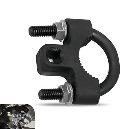 Car Inner Tie Rod Installation Tool, U-shaped Serration Anti-slip Wrench, Anti-rust Steering Linkage Removal Wrench, Universal Steering System Repair Accessory for Cars Trucks SUVs (Black)