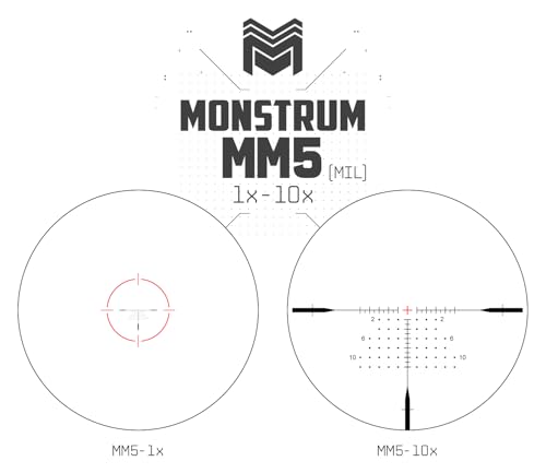 Monstrum Beast ED 1-10x First Focal Plane FFP LPVO Scope - style: Morpheus MIL Reticle