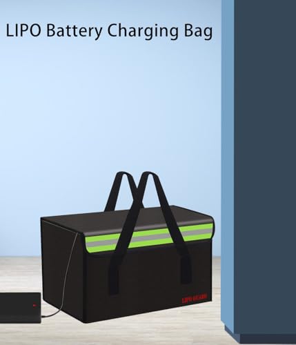 Lipo Battery Safe Bag Large Capatity Fireproof Bag for Ebike Lipo Battery Other Batteries Storage Charging Transport Home Office Travel Safe Storage Pouch - size: 300*200*200mm