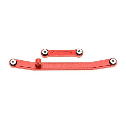 High Clearance Links Set Steering Rod Tie for AXIAL 1/24 SCX24 AXI00001 C10 AXI00002 Wrangler JLU AXI00006 Bronco Upgrades RC Crawler Car - color: Red