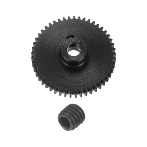 uxcell Mod 1 49T Pinion Gear 8mm Bore Hardened Steel Motor Rack Spur Gear for RC Car Truck Gear Drive