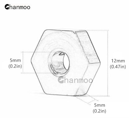 1/10 12mm Wheel Drive Hex with Pin Screws for 1:10 RC RC Buggy Truck Car Upgrade Parts Slash 2WD HSP 102042 122042 Redcat Rc4wd Tamiya Axial SCX10 D90 Hpi LRP WLtoy 4PCS (Silver) - color: Silver