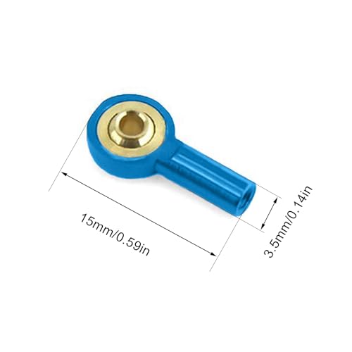 kingsea 10 Pcs Steering Linkage Tie Rod End M2 Ball Joint Linkage Tie Rod End for RC Car Boat Truck, Blue - color: Blue