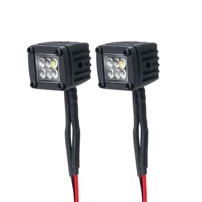 4PCS RC Crawler Lights LED Headlight for Axial SCX10 D90 Tamiya CC01 | Square LED Headlights Spotlight with Light Cover Lampshade for HSP HPI Traxxas Axial SCX10 D90 Tamiya CC01 (D-6 Holes) - color: D-6 Holes