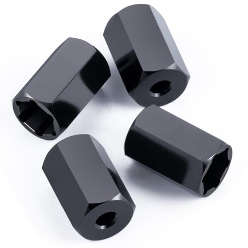 4PCS Aluminum Alloy 5mm to 7mm Wheel Hex Adapter +10mm Extented for 1/10 WPL D12 RC Truck Car 1/24 SCX24 Upgrades