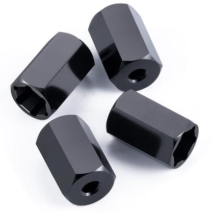 4PCS Aluminum Alloy 5mm to 7mm Wheel Hex Adapter +10mm Extented for 1/10 WPL D12 RC Truck Car 1/24 SCX24 Upgrades