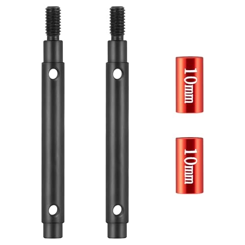 RCHUBAM 2PCS Steel Portal Stub Axle for 1/18 Redcat Ascent-18 Upgrade Part | 1 Pairs Stock Size/+5mm/+10mm Portal Stub Axle,RC Rock Crawler Car Upgrade - style: +10mm CVD Stub Shaft