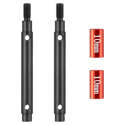 RCHUBAM 2PCS Steel Portal Stub Axle for 1/18 Redcat Ascent-18 Upgrade Part | 1 Pairs Stock Size/+5mm/+10mm Portal Stub Axle,RC Rock Crawler Car Upgrade - style: +10mm CVD Stub Shaft