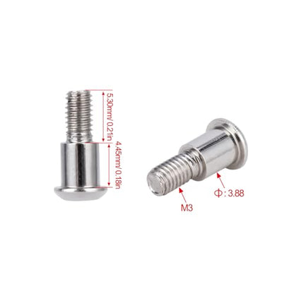 20PCS M3x4x10mm Hex Buttonhead Incision Kingpin Shoulder Screws for Axial SCX10 AR44 AR45 Capra Axle Vanquish F10 H10 Optic Axle (Silver) - color: Silver