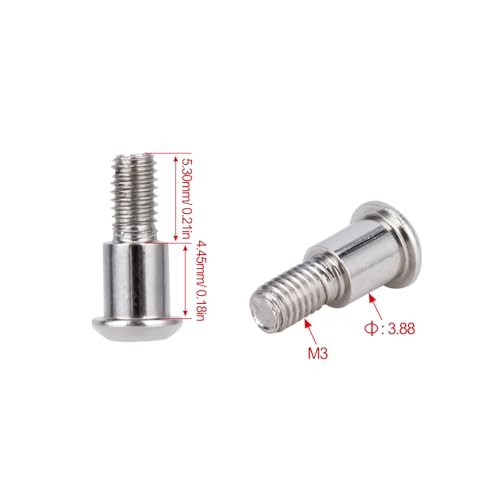 20PCS M3x4x10mm Hex Buttonhead Incision Kingpin Shoulder Screws for Axial SCX10 AR44 AR45 Capra Axle Vanquish F10 H10 Optic Axle (Black) - color: Black