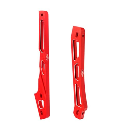Alloy Front Rear Chassis Brace ARA320754 ARA320756 for Arrma 1/8 Kraton 6S EXB AVC 4X4 RTR V6 Series Upgrade Parts Red - color: Red