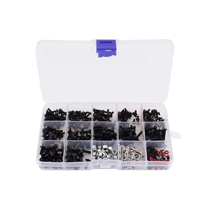 For Universal M3 M4 Allen Head Hex Screws Nuts Shell Buckles 500 Pcs RC Screw Kit Assortment Set RC Cars Trucks Crawler Accessories RC Car DIY Parts