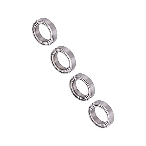 RC Ball Bearings Kit, 12mm Inner Diameter, Stainless Steel, Set of 4, for 1/10 RC Crawler Vehicles
