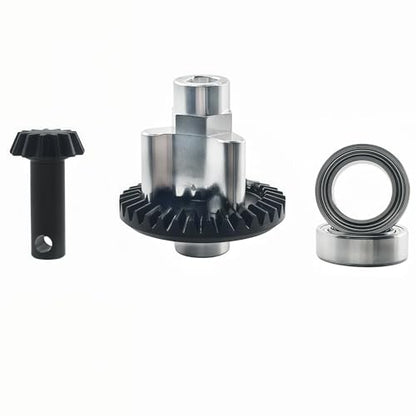 Hardened Steel Bevel Gear Set 13T/33T for 1/12 RC Car Axle, Metal Differential Bevel Gears with Bearings Upgrade